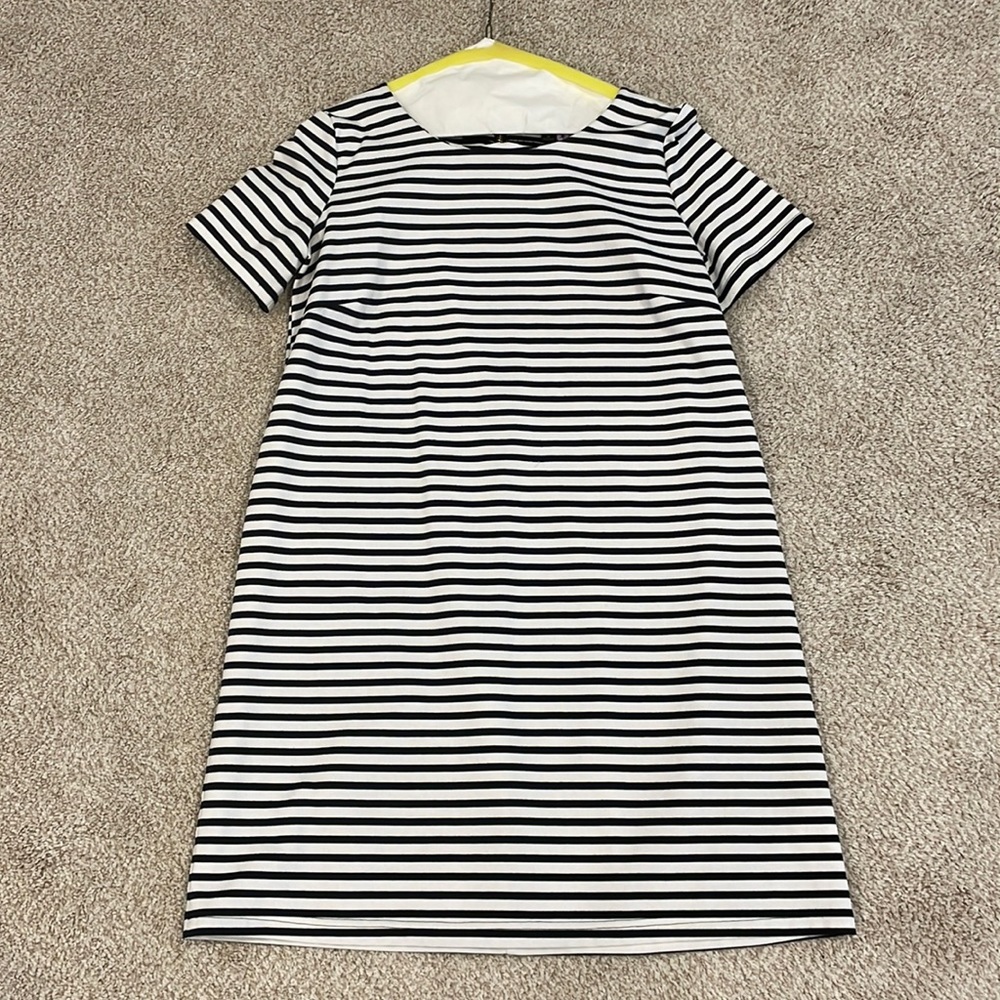 Motherhood maternity Rachel Zoe dress, black and white stripes
